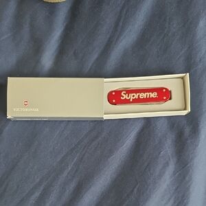 Supreme Victorinox Red Pocket Knife with Supreme Logo